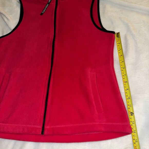 Calvin Klein Performance Small Fleece Zipper Active Womens Vest Hot Pink NWT - Picture 8 of 9